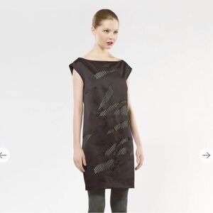 Cop.Copine Brisca Fishnet Cutaway Cap Sleeves Size Small Black Mini Dress Formal